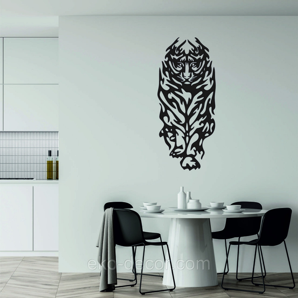 Настінний декор Панно «Тигр» Декор на стіну 70*30 см, Чорний Київ - фото 5
