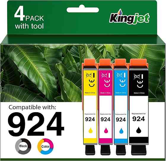 Картриджі для принтера KINGJET 924 HP 924 для HP OfficeJet 8120e 8122e 8124e 8125e OfficeJet Pro 8130e/8132e/8134e/8138e без чіпа Днепр