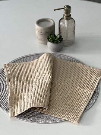 Вафельное полотенце Ideal Textile 70х140 см 240 г/м2 (56860827) Бежевий Черновцы - изображение 2