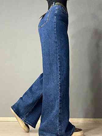 Джинси жіночі Derun 8199 палаццо широкі з ременем сині, синій, 30, 30, 81 см, 112 см Київ