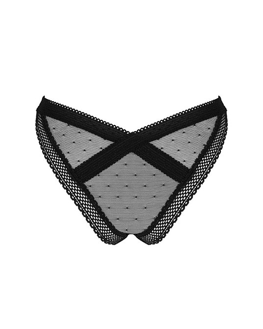 (SALE) Кружевные трусики с заниженной талией Obsessive Estiqua panties XS/S, black Sex Aura Киев - изображение 6