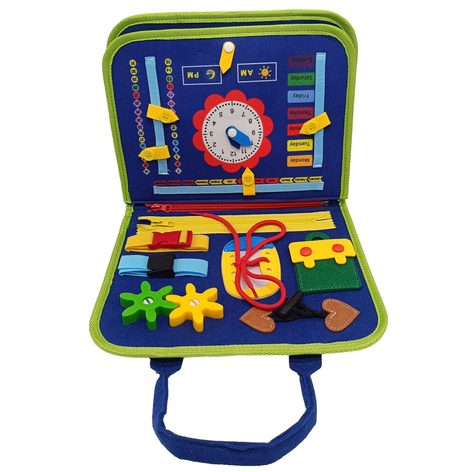 Детская развивающая сумочка-логика XX4428 тактильные, развивающие упражнения, из фетра Винница - изображение 2