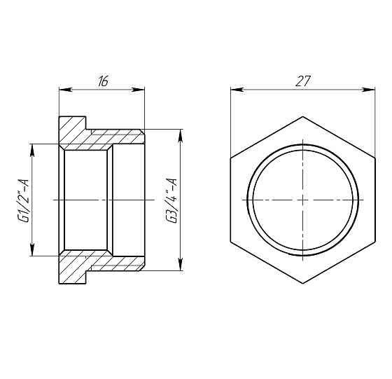 Футорка 3/4″х1/2″ЗВ латунна LF433S OPTIMUM Тернопіль