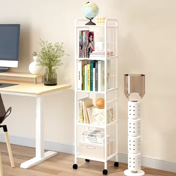 Стеллаж для кладовой,ванной комнаты,кухни полка напольная передвижная на колесах 5 ярусов 33х25х141 см Каменец-Подольский - изображение 3