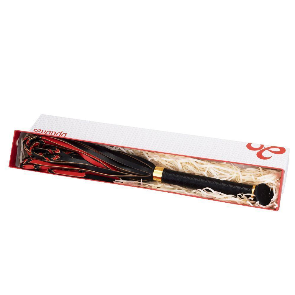 Флоггер LOCKINK SEVANDA Red & Black Braided Tail Flogger Sex Aura Киев - изображение 9