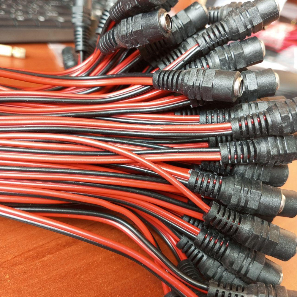 Гнездо питания DC, 5,5\2,1мм, с кабелем 0,3м (красно-черный) Полтава - изображение 1