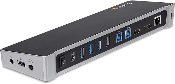 Док-станция KVM с двойным монитором StarTech.com – для двух ноутбуков – 4K – Передача файлов – Униве Днепр - изображение 1