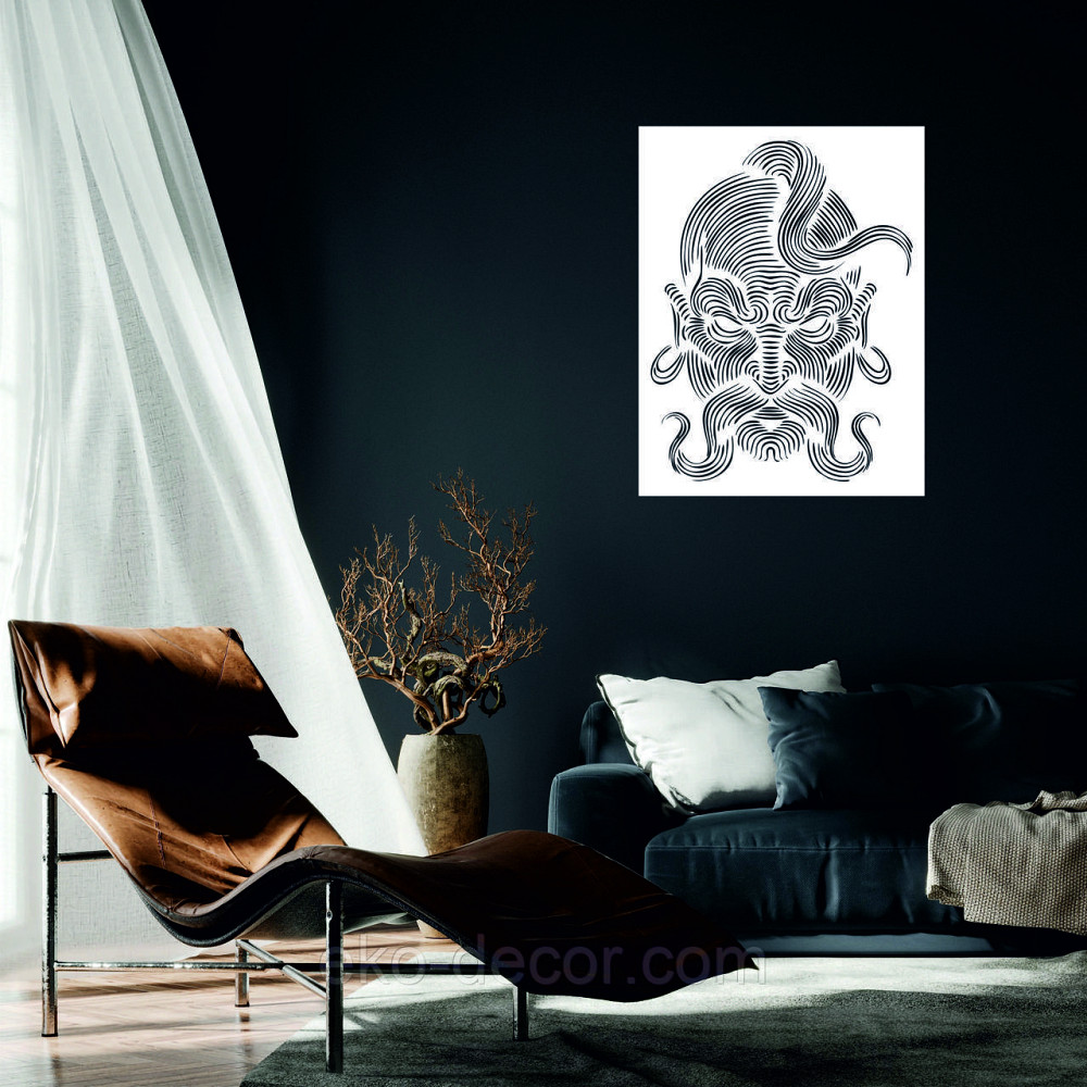 Декоративное настенное Панно «Козак» Декор на стену 50*38 см, Белый Киев - изображение 1