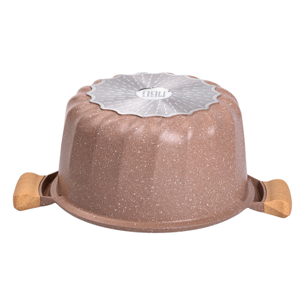 MGC Алюмінієва каструля (8 л), Ø28 см, з кришкою, з антипригарним покриттям MGC HP-4-434CO Київ - фото 3