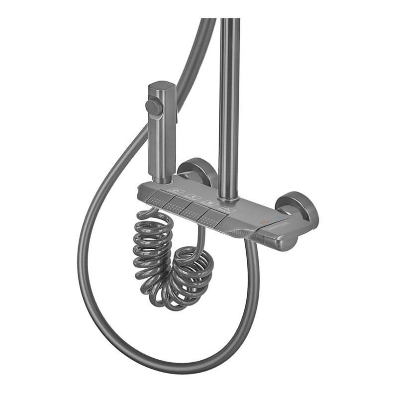Душова колона зі змішувачем Mixxus Premium MARLIN 009-J GRAPHITE з кнопкою перемикання, 4 режими  ( MI6831 ) Харьков - изображение 4
