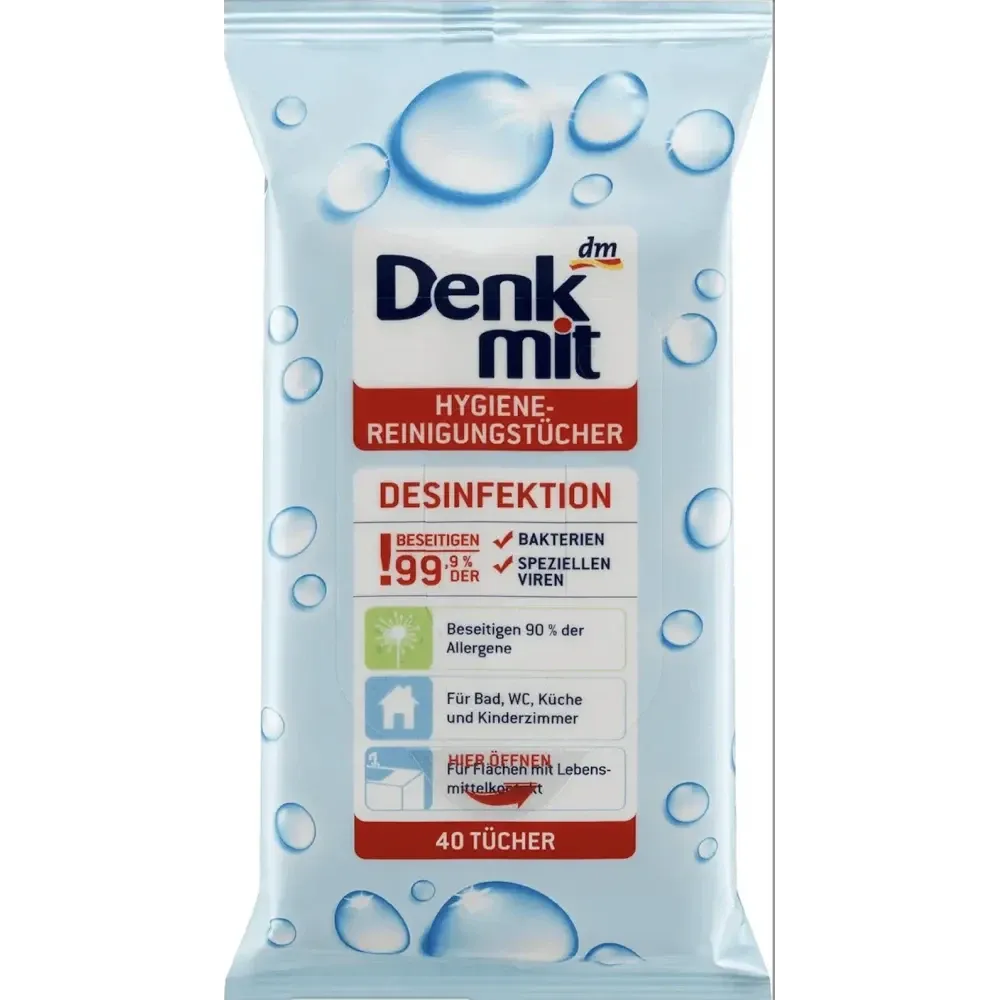 Серветки для дезінфекції та гігієни Denkmit 40 шт. Львів - фото 1