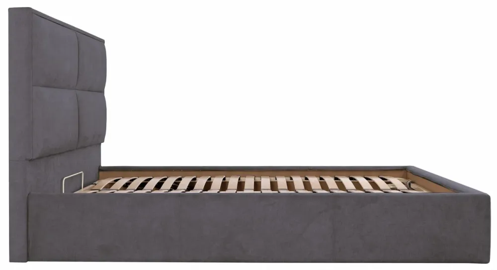 Ліжко Sheffield Comfort 120 х 190 см Місті Dark Grey З підйомним механізмом та нішою для білизни Темно-сірий Київ - фото 3