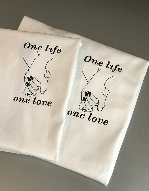 Парні футболки для хлопця та дівчини - One life/ One love Чернівці - фото 1