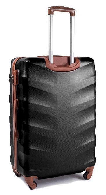 Чемодан пластиковый WINGS 402 средний Черный Киев - изображение 2