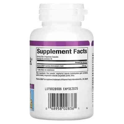 Амінокислота Natural Factors GABA (Гамма-аміномасляна кислота), 100 мг, Stress Relax, Pharma GABA, 6 (NFS-02836) Вінниця