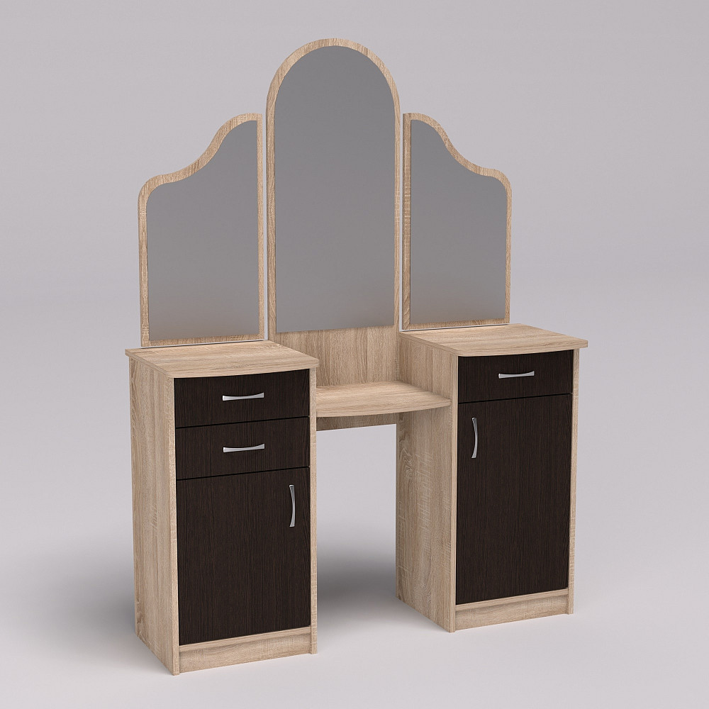 Стол туалетный Трюмо Диана, Дуб Сонома/Венге Магия, 1200/420/1630 Львов - изображение 1