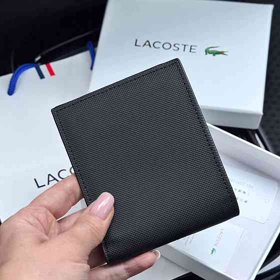 Чоловічий брендовий гаманець Lacoste 1712 в фірмовому упакуванні Київ