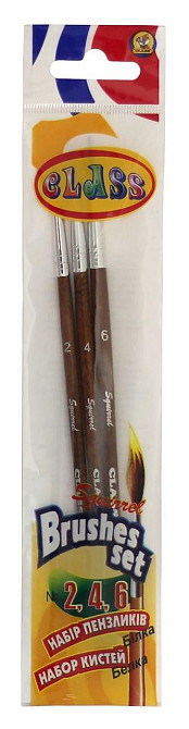 Набір пензликів білка 3 шт. "Class" круглі (№2,4,6), 7613C, шт Київ - фото 1