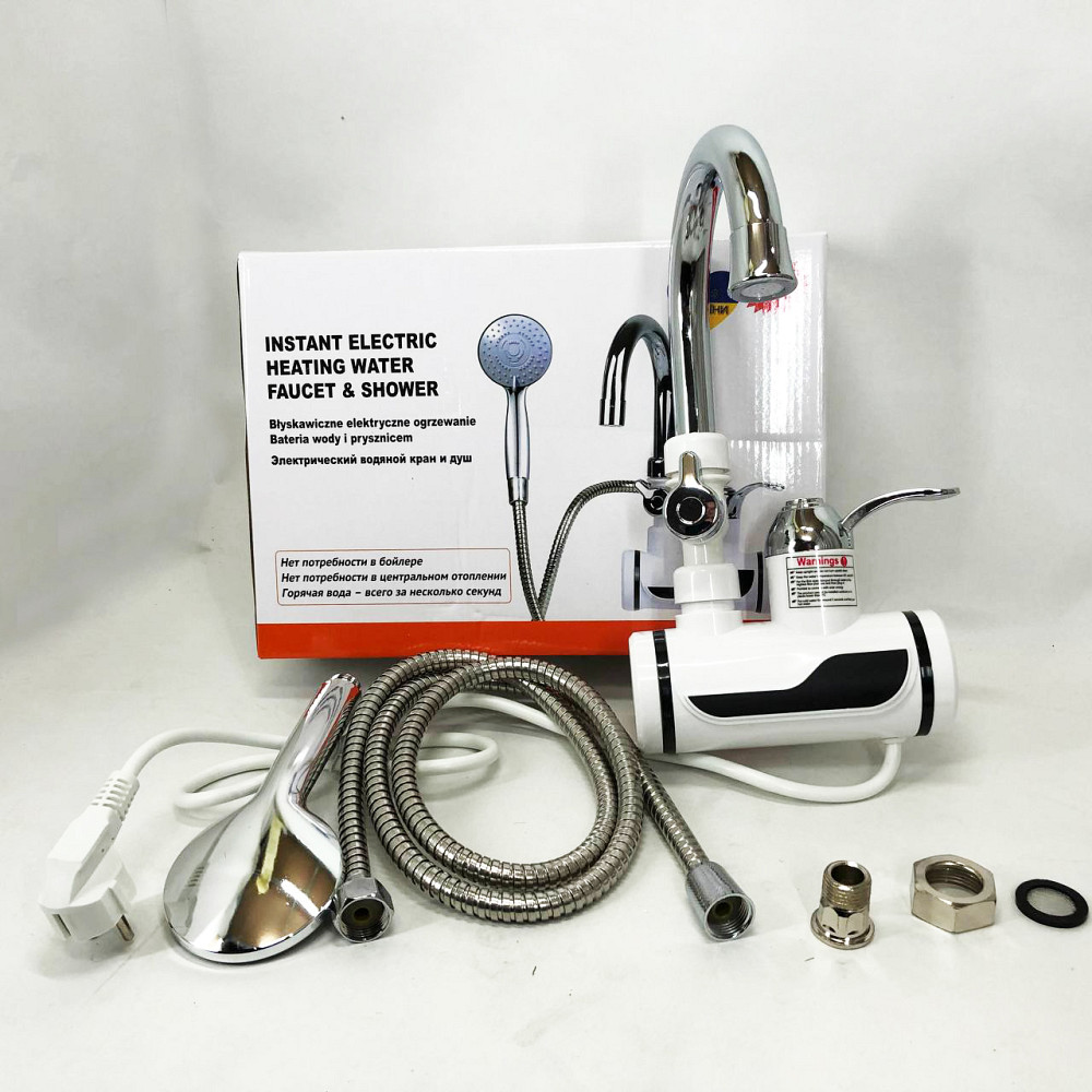 Проточний водонагрівач для гарячої води, Кран миттєвого підігріву, Кран з душем, Проточний нагрівач BF-36 Івано-Франківськ - фото 8