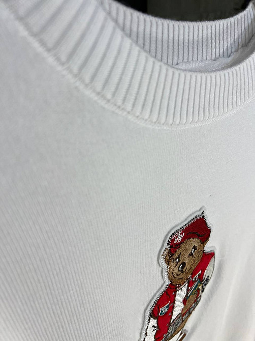 Свитер женский A-N 2609 с нашивкой медвежонок оверсайз базовый one size, белый, one size Киев - изображение 8