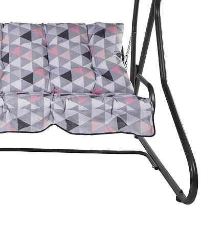 Гойдалка садова Patio Milano, сіро-рожевий геометричний принт Київ