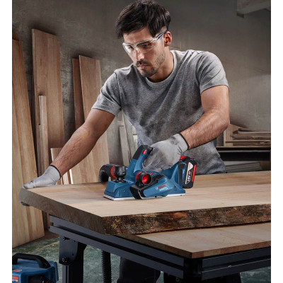 Электрорубанок Bosch GHO 185-LI, 18В, 82мм, строгание до 2.6мм, паз до 9мм (без АКБ и ЗУ) (0.601.5B5.021) Винница - изображение 3
