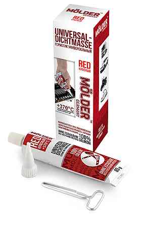 Герметик високотемпературний Molder червоний 100% силіконовий без запаху (85г + 370⁰C) Киев