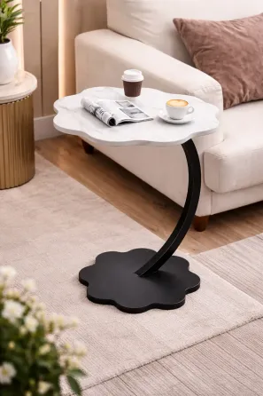 Прикроватный кофейный столик Flower 40х30х60 см Мрамор Коломыя