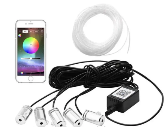 Підсвітка гнучка нитка холодний неон 6 м, 5точок, Multicolor RGB арт.AL02-RGB-APP-5 2764 Винница