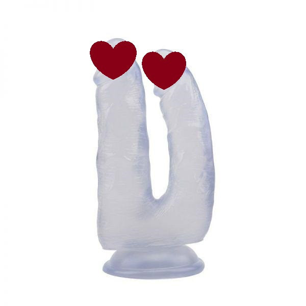 Фалоімітатор подвійний 6.3 Inch Dildo, Clear Sex Aura Київ - фото 1