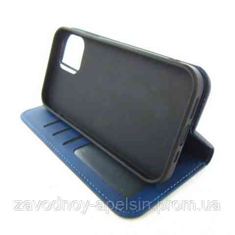 Чехол книжка iPhone 15 Plus Premium Case (синий) Одесса