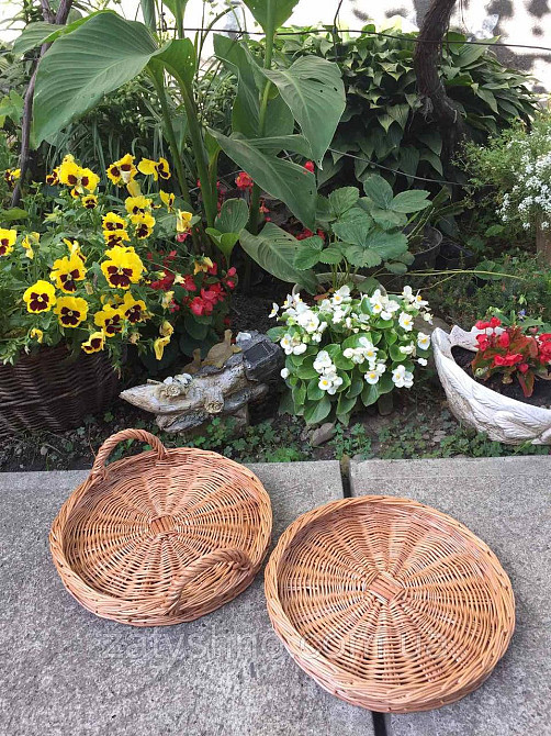 Піднос плетений круглий з лози Київ - фото 4