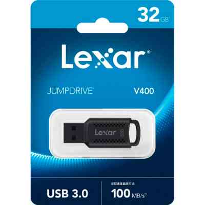 USB флеш накопитель Lexar 32GB JumpDrive V400 Black USB 3.0 (LJDV400032G-BNBNG) Винница