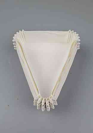 Тартолітка для кексів Тр130 трикутна біла H30 (100 шт.) (1 уп.) Харків