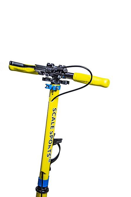 Самокат для дітей від 5-ти років з ручним гальмом, ліхтариком та дзвіночком Scale Sports SS-08. Жовто-гол Одеса - фото 7