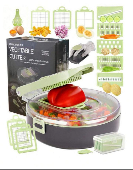 ОВОЩЕРЕЗКА МНОГОФУНКЦИОНАЛЬНАЯ 10 В 1 КРУГ (ШТ) 6717 ABA-OPT Одесса - изображение 1