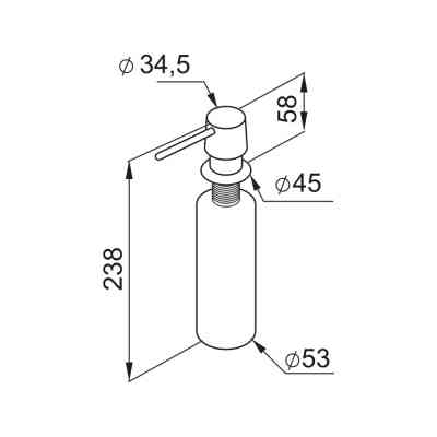 Дозатор для жидкого мыла Elleci ADI02300BK Винница