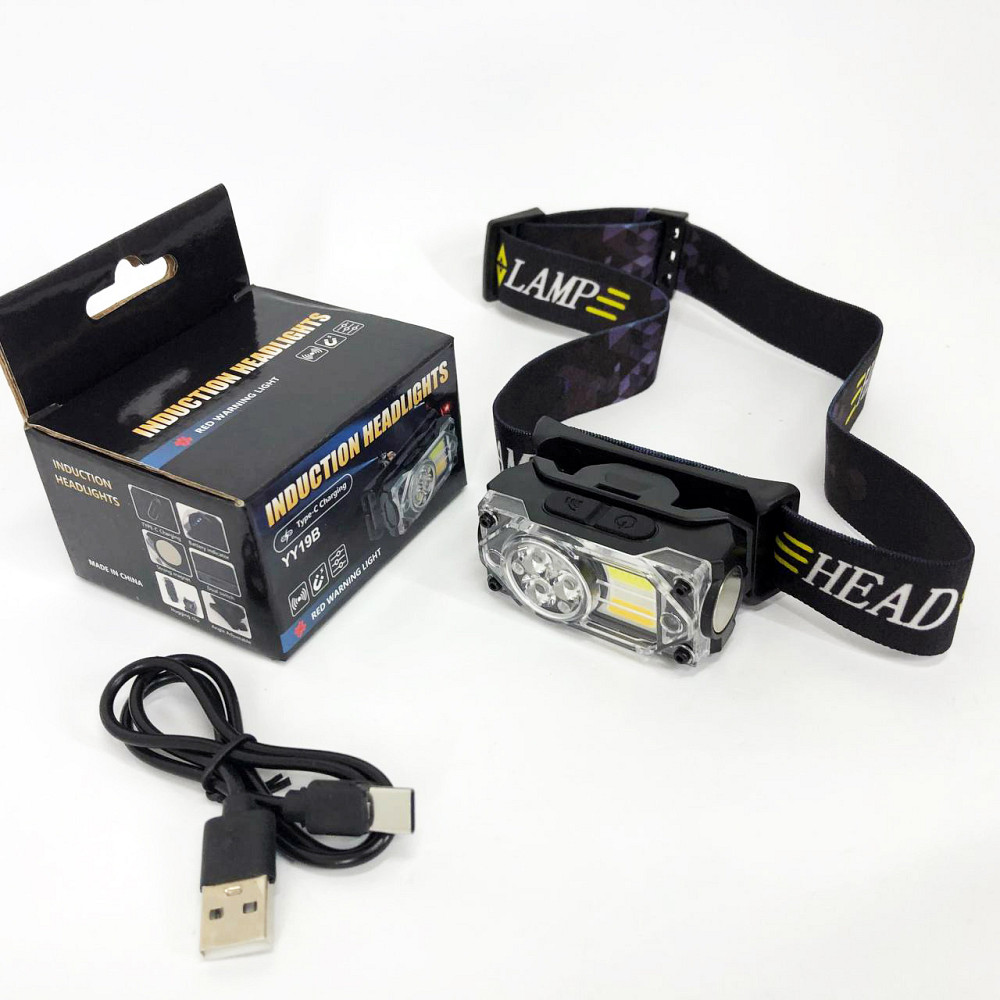 Led headlamp налобный фонарь YY-19B-3SMD+2COB(white+yellow+red), Фонарик налобник DW-44 Львов - изображение 1