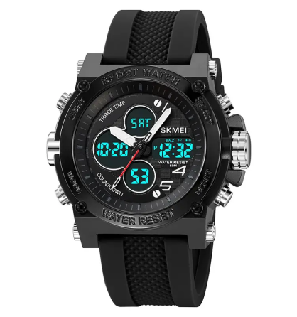 Часы мужские наручные спортивные Skmei 2065 (Черный с черным) Киев
