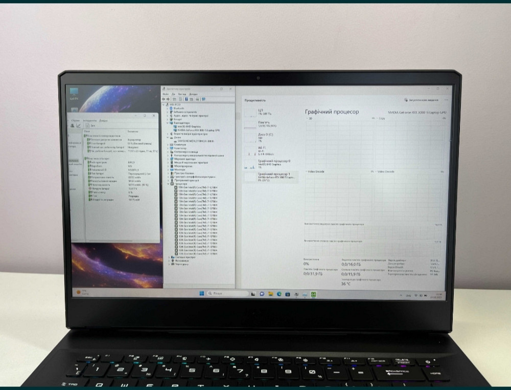 MSI RTX 3080Ti 16Gb 17-12700H RAM 32Gb DDR5 SSD 1Tb. Харків - фото 8