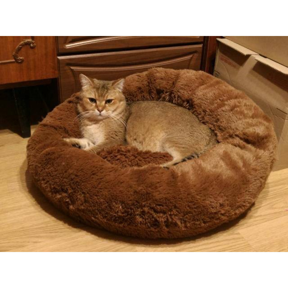 Лежанка для кішок та собак «Ворс» XXL (90см), Коричневий Київ - фото 4