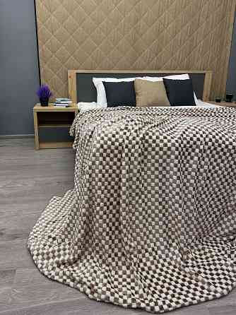 Плед-покривало Шахи 200х210 см (+-5см) Какао з молочним (87-038) Київ