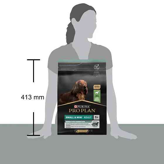 Сухой корм PRO PLAN Small&Mini Adult 1+ Sensitive Digestion для взрослых собак мелких пород, с чувствительным пищеварением, с ягненком, 3 кг Киев