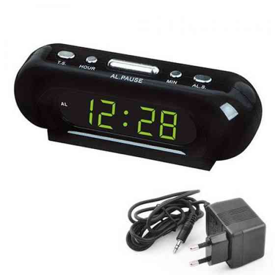 Настільний годинник led на батарейках VST-716-2, Настільний годинник з NL-168 автоматичною підсвіткою Київ
