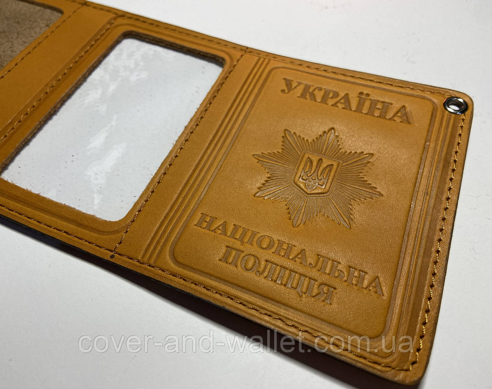 Генеральська обкладинка на посвідчення НПУ (Національна поліція України) жовтого кольору Київ - фото 1