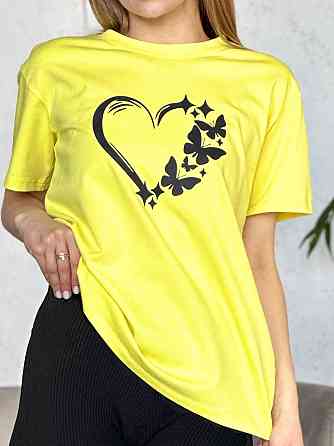 Жіночий комплект з футболкою та велосипедками рубчик Dynamic Київ