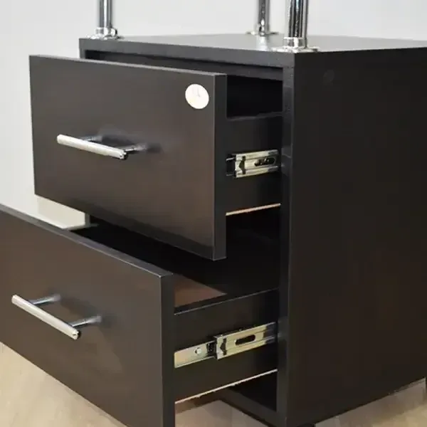 Коляска косметологическая с ящиками Стандарт 2 Черный Киев - изображение 2