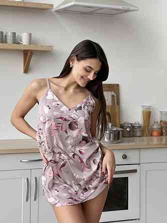 Шелковая ночная рубашка Бежевый XS/S Харьков