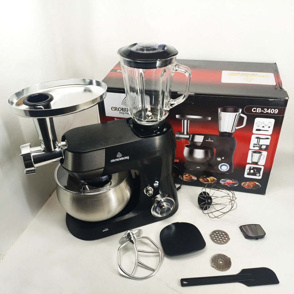 Стационарный планетарный тестомес с чашей, Кухонный миксер с металлической чашей, Кухонный тестомес 6 л YB-51 Львов - изображение 9