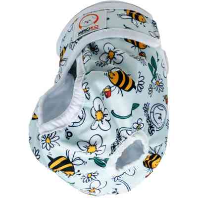 Підгузки для тварин MISOKO&amp;CO багаторазові для собак-сук, з бджолами, S 1 шт. світло-блакитні (HAINMSK63942) Вінниця